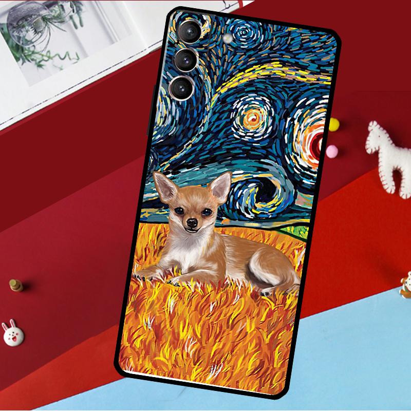 Cartoon Chihuahua Dog Funda For Samsung Galaxy S26 S25 S24 S21 S22 S20 Ultra S9 S10 Plus S23 FE S25 FE Phone Case