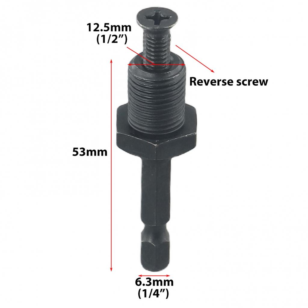 Adapter Hex Shank Male Thread Parts Replacement Steel