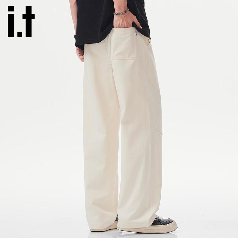 Izzue IT Men's Loose Straight-Leg Cotton Casual Pants