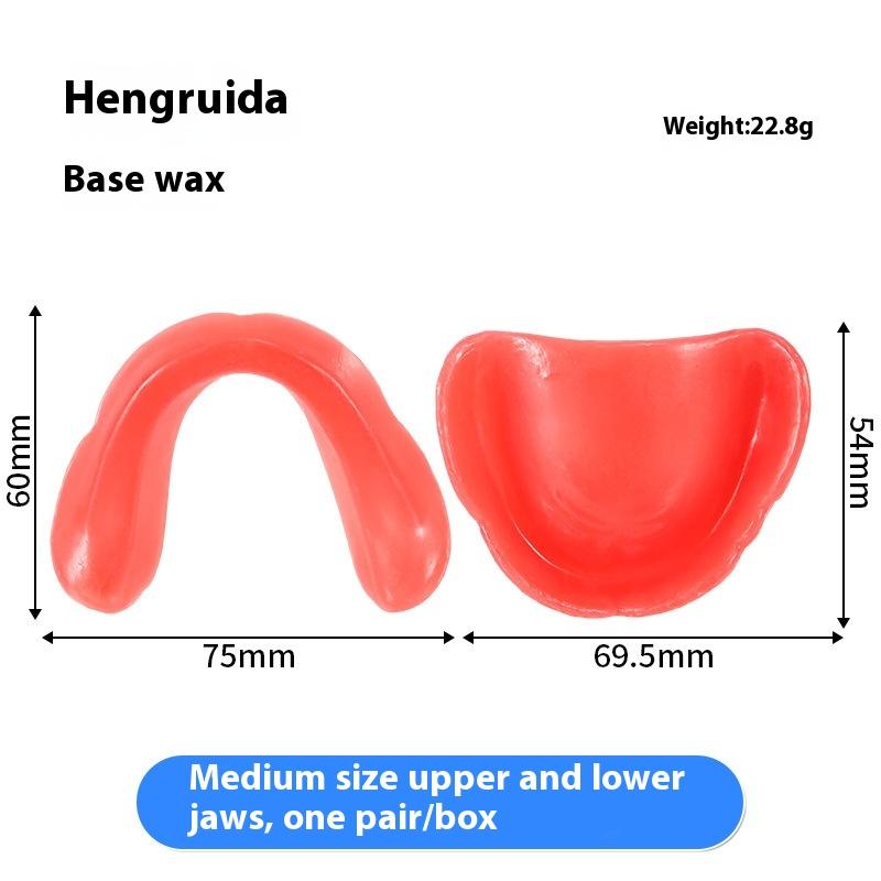 1 Pair U-Shape Dental Rim Model Base Plate Wax Hard And Soft Occlusal Wax Denture Casting Bite Block Dentistry Lab Material