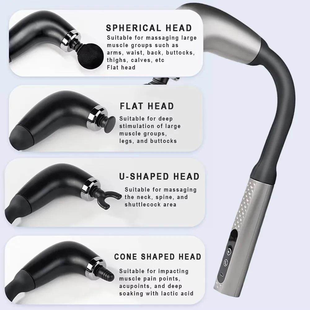 Smart Massage Gun Electric Massager Massage Hammer Rechargeable Home Handheld Hammer Back Artifact Body Massager