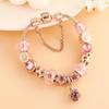 Pan's Blue Crystal Dream Catcher Rose Gold Ladies Bracelet