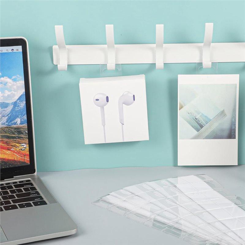 A34R Hanging Tabs Tags Hook 1000PCS 1-1/4" By X 1-5/8" Slot Hole Self Adhesive Heavy Duty Clear Plastic