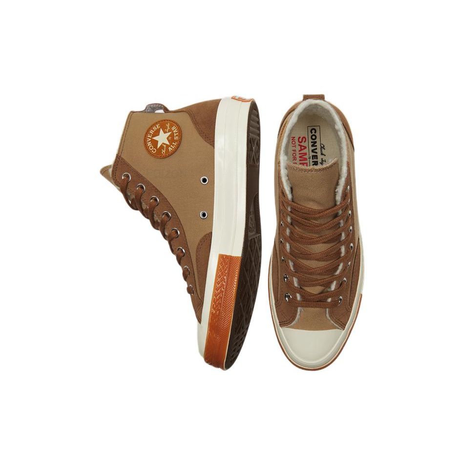 Converse Chuck 70 High Lined Colorblock - Nomad Khaki Gum Unisex Sneakers Brown Sand-Dune Egret A04410C