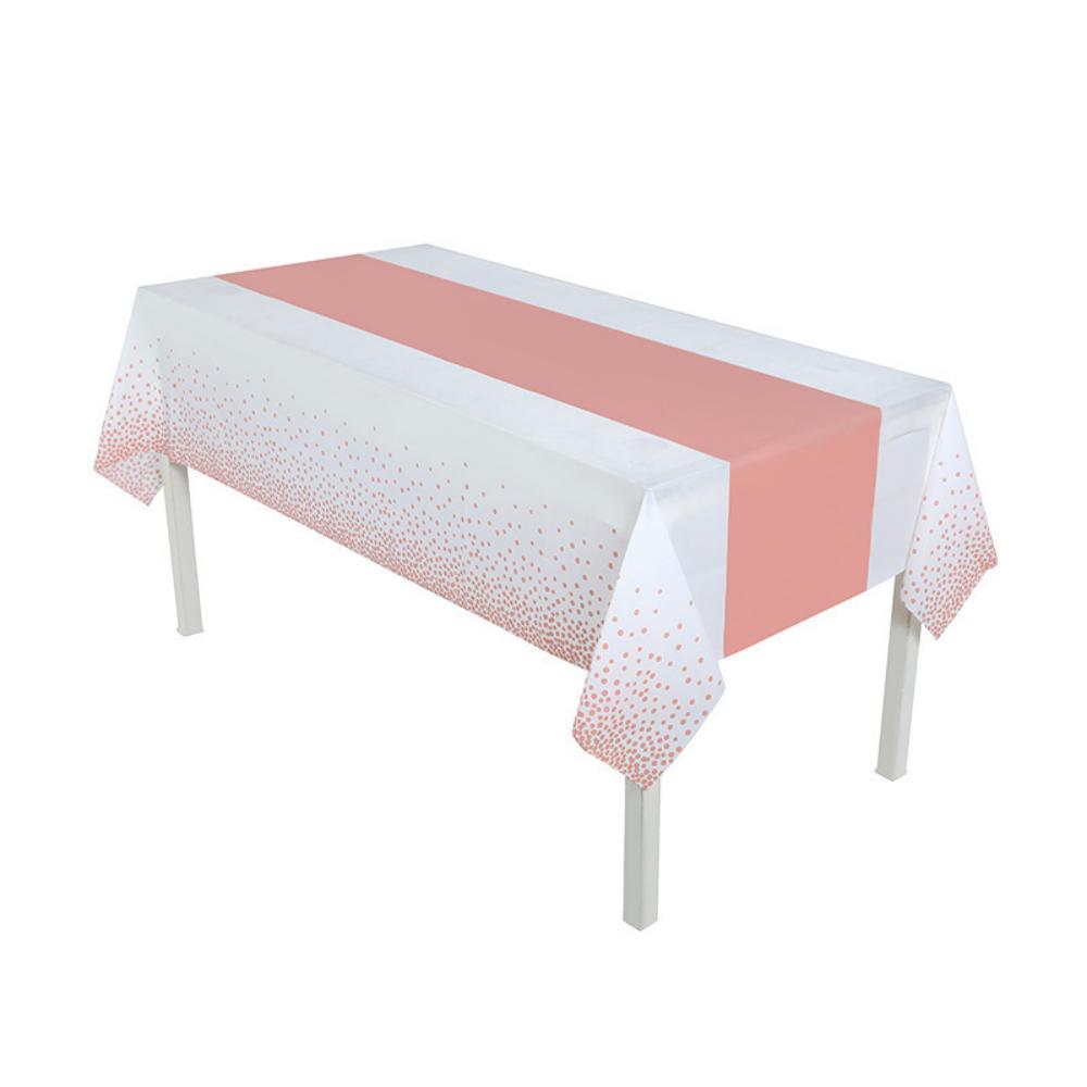 Gold Polka Dots Confetti Plastic Tablecloths Disposable Table Covers Thanksgiving Table Cloths for Picnic Birthday Wedding Party