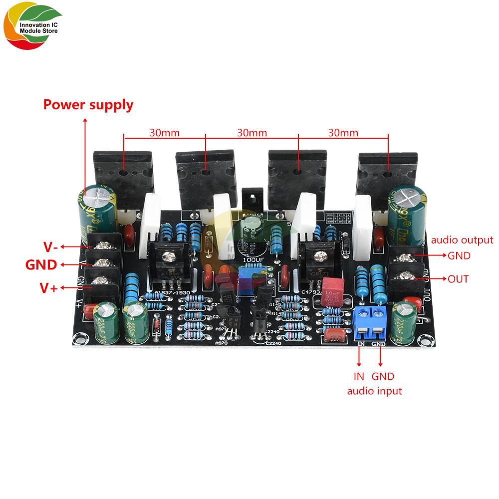 100w/200w/300w/400w Monaural Amplifier Board 1943+5200 HIFI Audio Amplifier Module High-power Upgraded Version