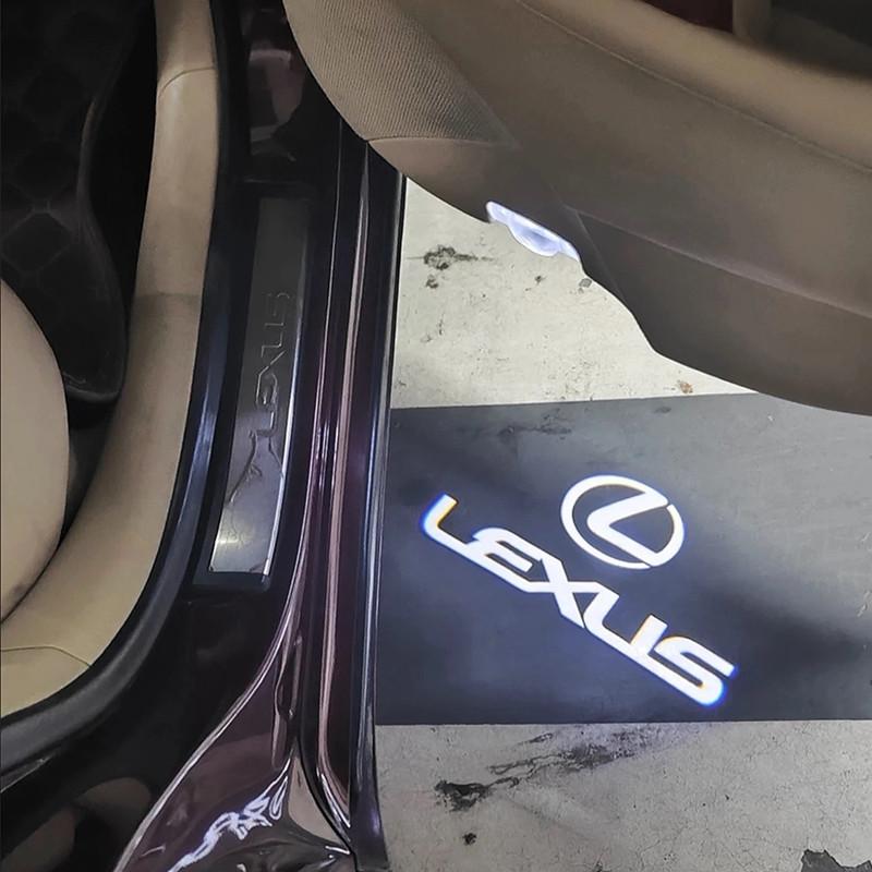 2 Stück LED Auto Tür Projektor Willkommen Geister Schatten Licht Zubehör für Lexus RX ES GX LS LX IS GS UX Serie GX470 ES250 IS250
