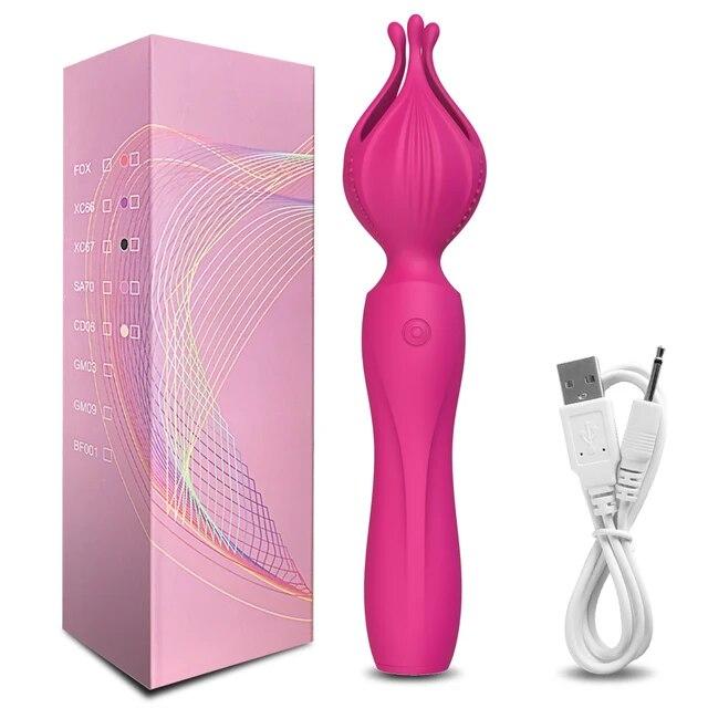 Kouzelná hůlka Lotus AV Vibrátor pro ženy Stimulátor bradavek a klitorisu Masážní přístroj Masturbátor Zboží pro dospělé Erotické sexuální hračky pro ženy