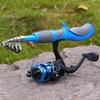 Sougayilang Mini Portable Fishing Rod Reel Lures Combo Telescopic Fishing Pole and Spinning Reel  Fishing Lure