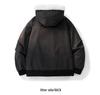 Unisex Thickened Winter Faux Rabbit Fur Jacket with Velvet Lining - Warm Hooded American Style