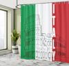 Závěs do sprchy s vlajkou Itálie Design Kolosea Italské téma Dekor Národní hrdost Koupelna Len 180X230