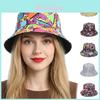 Duck Print Vintage Doublesided Fisherman Hat With Sun Protection For Outdoors