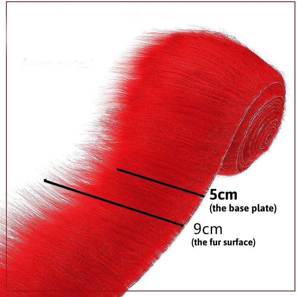 1Pc 9CM*1.5M Soft Apparel Sewing Fluffy Trimming Faux Fur Ribbon Tapes Plush Fur Stripe Long Plush Fur Fabric Trim Fabric Roll