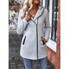 Zip-up Pockets Hoodie Jacket, Casual Long Sleeve Jacket For Fall & Winter, Women's Clothing