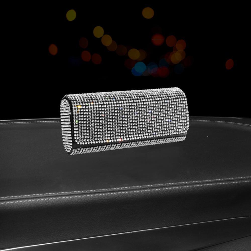 Portable Hotfix Rhinestone Glasses Anti-pressure Hard Shell Glasses Storage Box Male белый