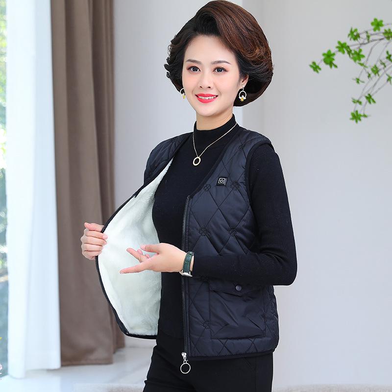 

Женский утепленный жилет - плюшевый овечий флис, толстый теплый пуховый хлопок для мам, осень/зима L