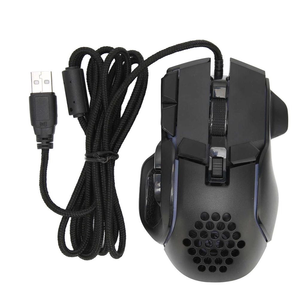 RGB Gaming Mouse 12800 DPI Gaming Mouse Optical Wired with 10 Programmable Buttons 13 Backlight
