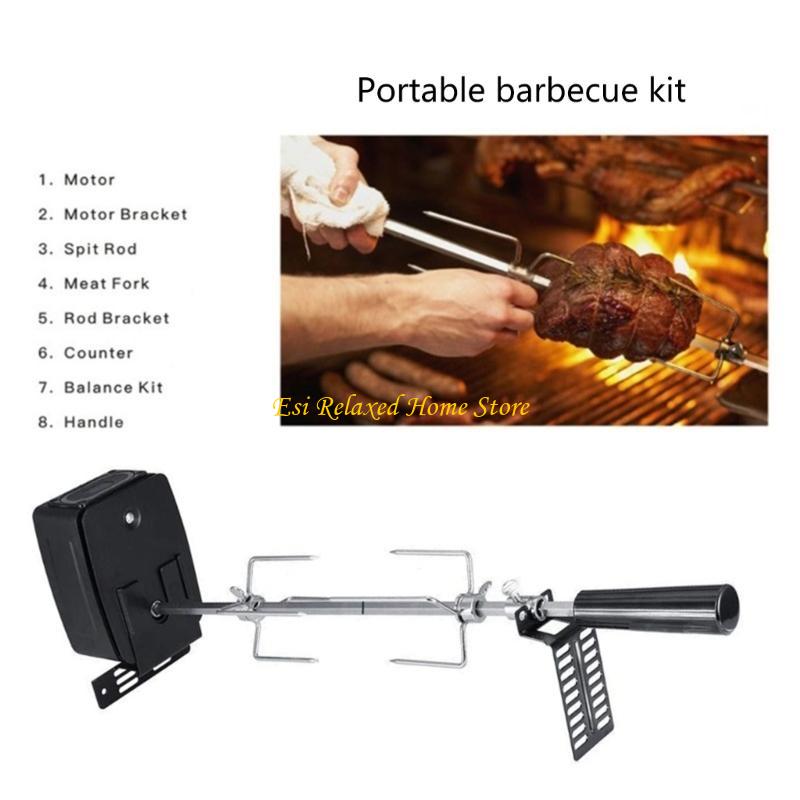 B46E Family Sized BBQ Tool Set with Electric Motor Easy Cleaning Barbecue Set