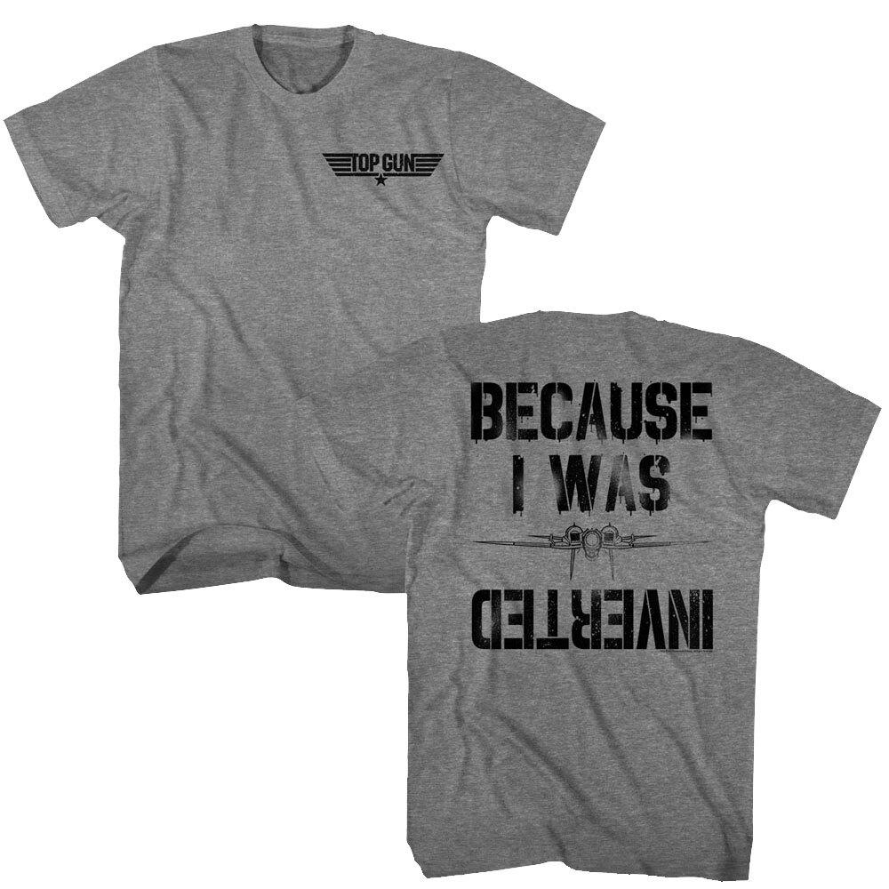 Мужская футболка Топ Ган F14 Истребитель Потому что я был перевернут Унисекс Футболка XXXXL