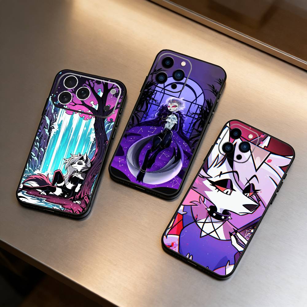 Q-Helluva Boss Phone Case For iPhone 16,15,14,13,12,17,Pro Max,Plus Silicone Black Case
