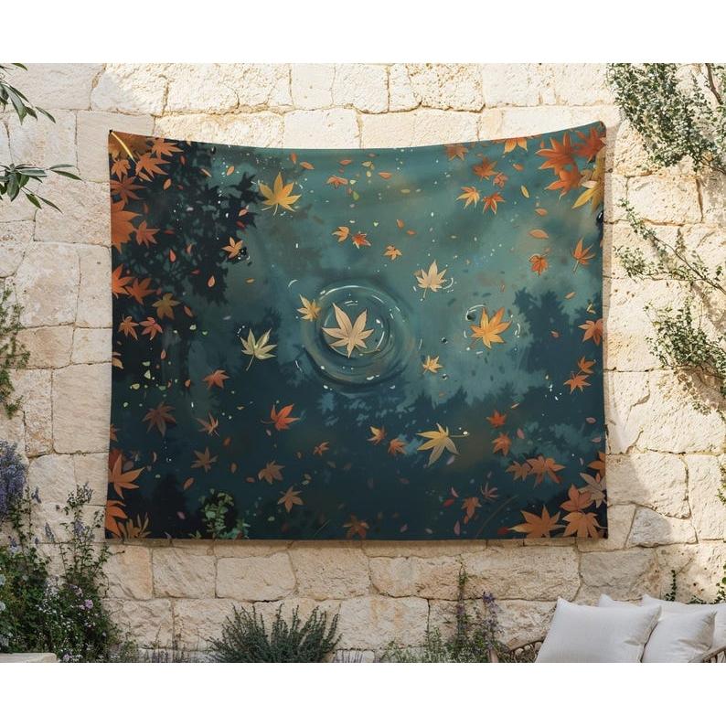 Maple leaves tapestry 75x100 чёрный