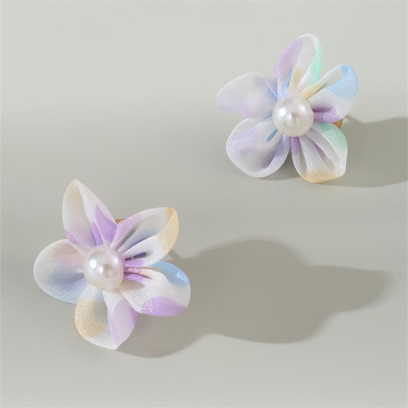 

Женские серьги с градиентными цветами, уникальные весенние украшения с яркими цветами фиолетовый