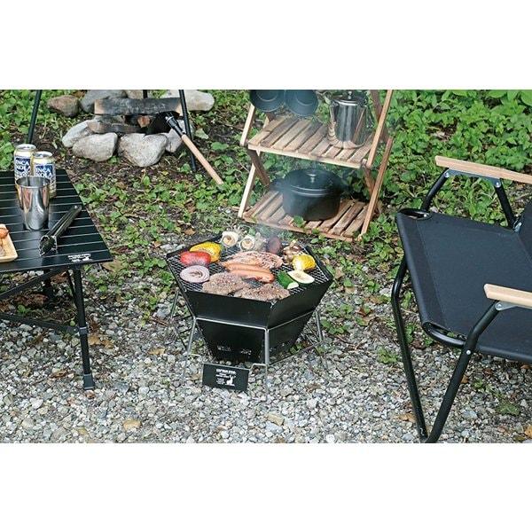 Captain Stag Captain Stag Ug 0050 [cs Black Label Hexa Stainless Fire Grill]