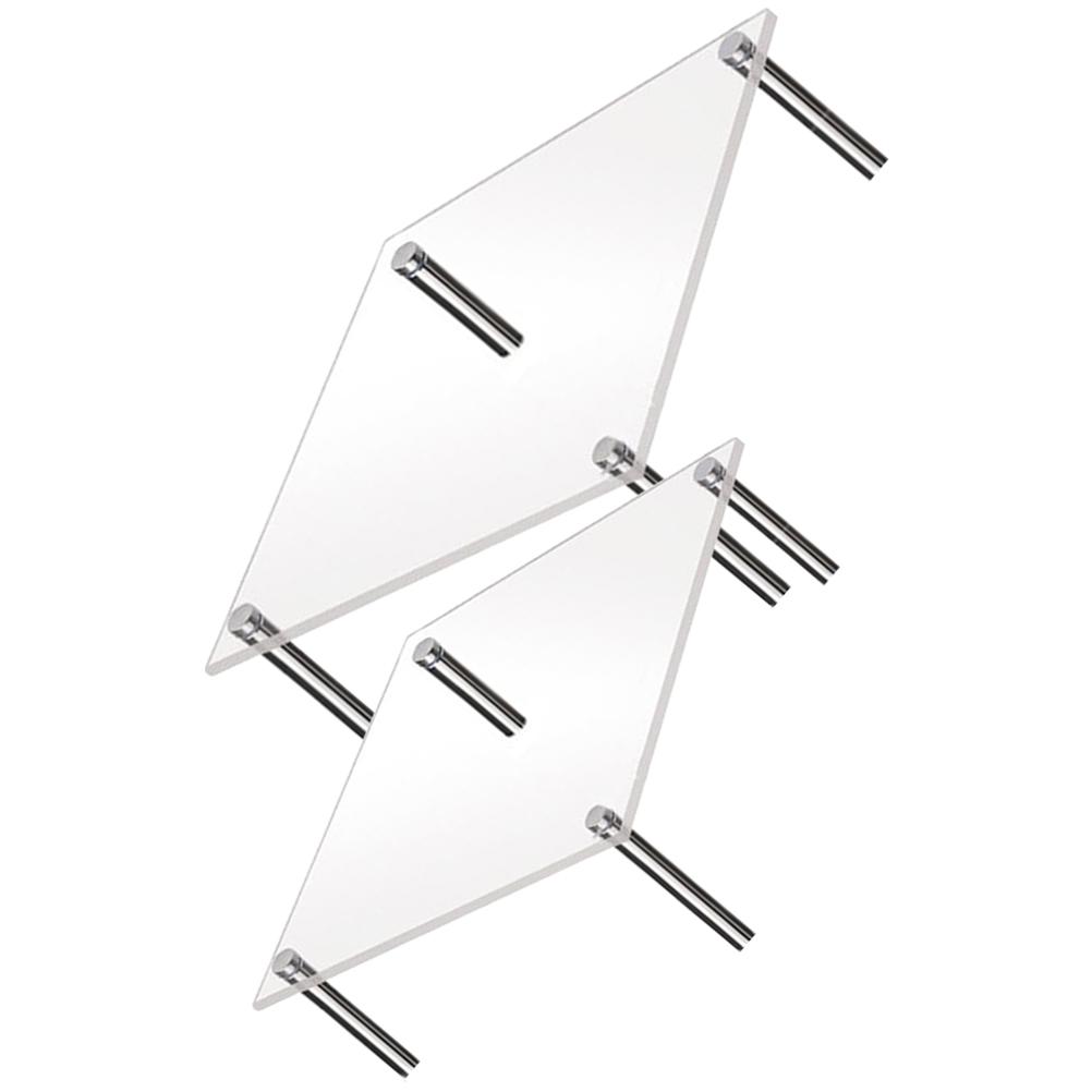 2 Pcs Cake Display Stand Transparent Acrylic Dessert Stand for Party Wedding 15cm 20cm Stable Clear Storage Table Cake Tool