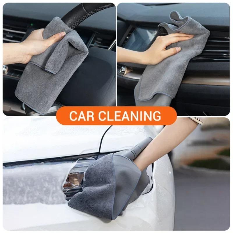 Car Washing Towel Double-Sided Coral Velvet Clean Towels High Water Absorption Car Wash Drying Cloth Absorbent Microfiber Towel