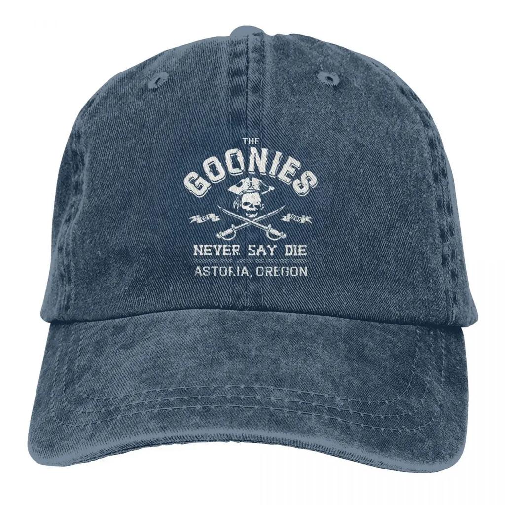 The Goonies Vintage Circa 1985 Accessories Men Women Trucker Hat Distressed Denim Caps Hat Retro Outdoor Summer Adjustable
