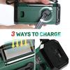 10000mAh Solar Kurbel Notfallradio NOAA/AM/FM Wetterradio mit Taschenlampe LED Leselampe SOS Alarm Kompass für Outdoor Survival