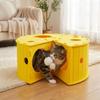 Cama Tunnel de Queso Desmontable Resistente al Desgaste Casa de Queso para Gatos Cama para Gatos de Fieltro que no Suelta Pelo para Gatitos