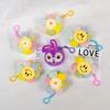 Cartoon Sun Flower Smiley Face Coin Wallet Pendant Keychain Bag Mini Headphone Bag Small Gift