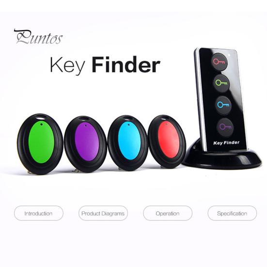 Anti-Lost Alarm Tracking Device Portable Wireless 80dB 30m Distance 499.82MHz One Click Search Tracker ABS Four Colors Key Finder Home Supply