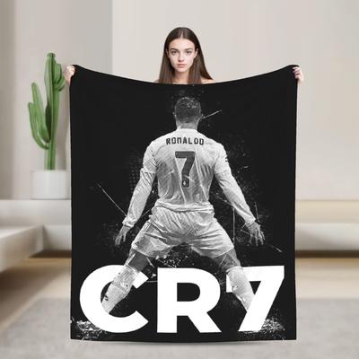 CR7  Football Soccer Blanket Ronaldos Flannel Funny Warm Throw Blanket for Bedding Lounge Decoration
