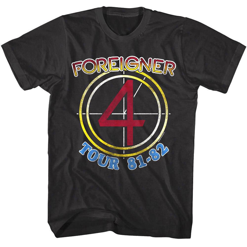 Foreigner 4 Tour 1981-82 Men s Black All Size Shirt Unisex T-Shirt XXL