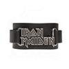 Iron Maiden Skórzana opaska na nadgarstek z logo dla dorosłych unisex