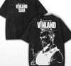141. Washed Tee Anime Vinland Saga Manga Thorfinn Karlsefni Graphic Unisex High Quality Oversized T-shirt High-end Luxury Couples Gift Oversize