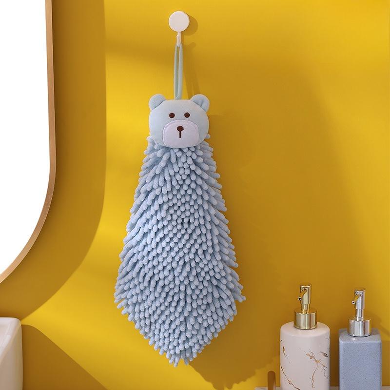 

Полотенца для рук Chenier, Полотенца для гандбола с мультяшными животными, Детские вышитые подвесные абсорбирующие полотенца для дома, кухни 25CM*25CM синий