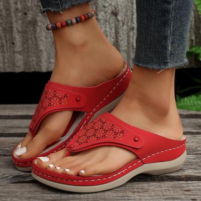 Scarpe da Donna 2024 Nuove Infradito Ciabatte da Donna Estate Roma Ciabatte Sandali Zeppa Vuota da Donna Zapatos De Mujer