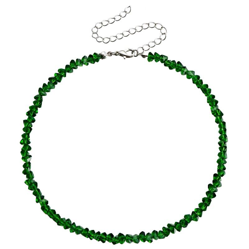 Personalized European American Style Hand Woven Beaded Crystal Clavicle Necklace For Women