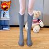 Footwear Elastic Shoes for Woman Winter Knee High Shaft Women's Boots Long Round Toe Black Platform Gyaru Waterproof Quality Pu