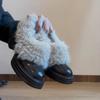High Heels Women 2026 Vintage Hairy Shoes Women Thick Sole with Plush Warm Cotton Boots Leather Shoes