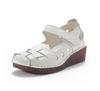 Fashion Wide Toe Orthopedic Sandals Women's Cutout Genuine Leather Shoes Woman Gladiators Summer Block Low Heels Mary Jane Sandals Roman