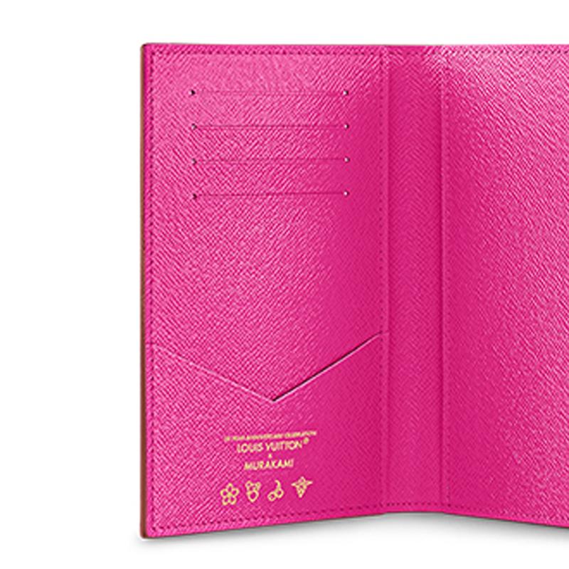 Louis Vuitton X Takashi Murakami Passport Cover Multicolor/White Monogram Canvas Men Wallets M14178