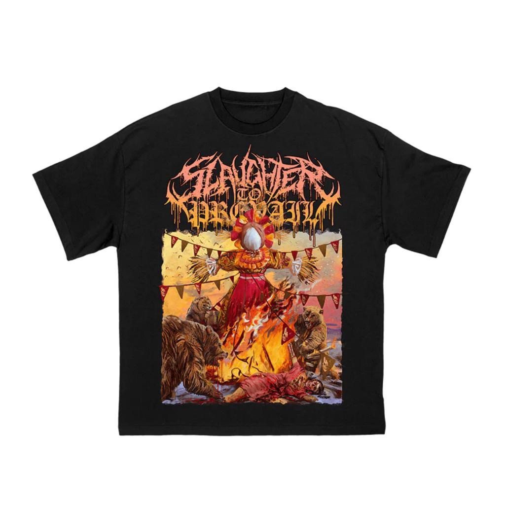 Russian Hardcore SLAUGHTER TO PREVAIL Rock Music Art Style Summer Casual Tshirt Unisexs and Womens Luxury Brand