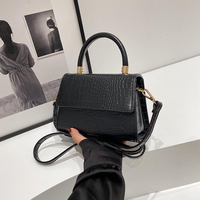 Damen Tasche neue Umhängetasche Nische tragbar kleine quadratische Tasche Temperament vielseitig Mode Schulter Krokodilmuster Baguette Tasche