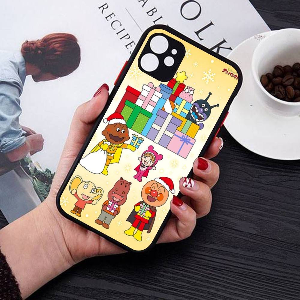 Cartoon Cute Fashion A-anpanmanes Matte Transparent Phone Cover For IPhone Case 16 15 14 13 12 11 Pro Max X XS Max Plus