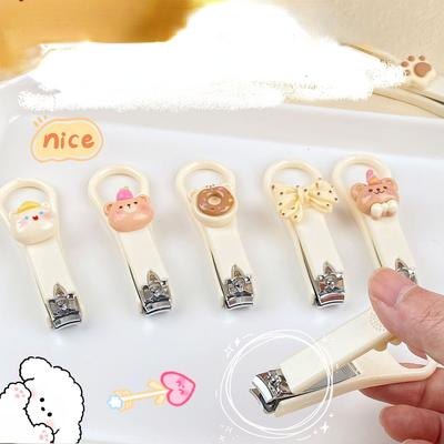 Coupe-ongles de dessin animé mignon, pratique et Portable pour étudiants, pince à ongles en acier inoxydable, appareil de manucure