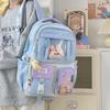 Junior High School Students Are Cute  Transparent and Painful. Backpack  Large Capacity High School Student Backpack.